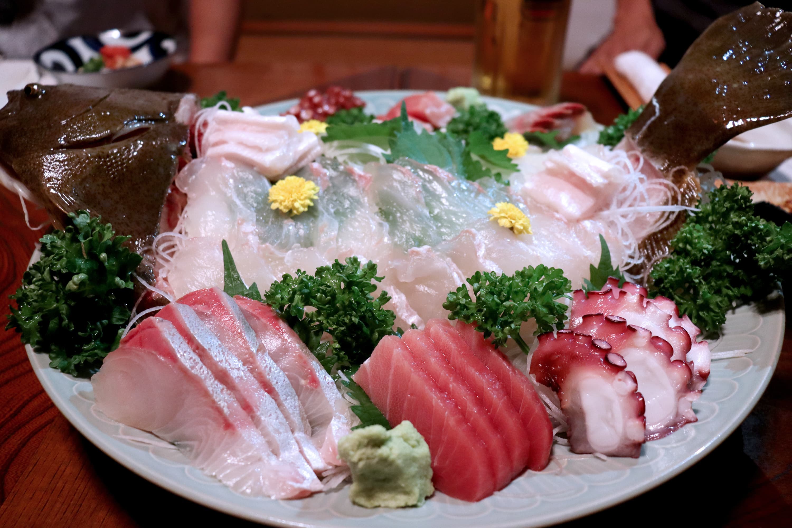 活魚の刺身盛り合わせや握り寿司など｜大衆割烹みどりや｜茨城｜神栖市の割烹小料理料亭